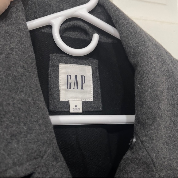 GAP Wool Blend Peacoat – Charcoal Gray, Men’s Medium - Picture 3 of 7